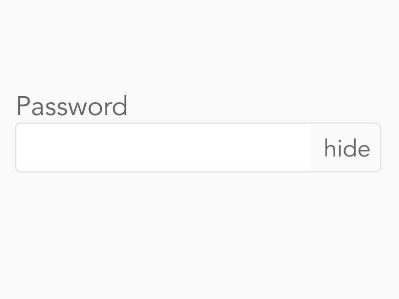 Не скрывайте пароль